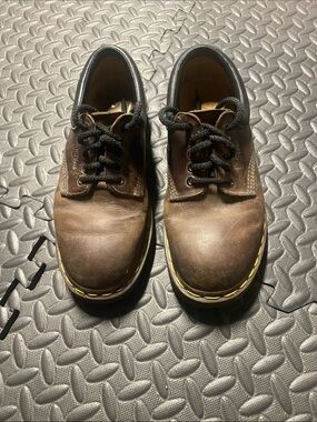 Vintage Made In England Dr. Martens Brown Oxford Loafers Work Shoes Men’s 8